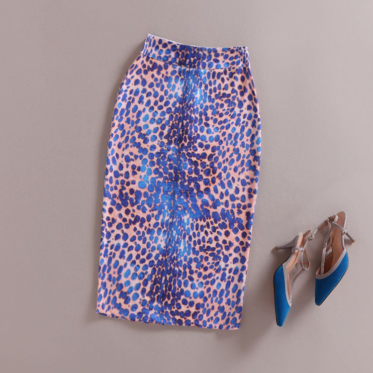 Fashion Women Print Office Skirt Spring Summer Knee-Length Pencil Back Split Skirts High Quality Faldas Saia Midi Femme-Dollar Bargains Online Shopping Australia