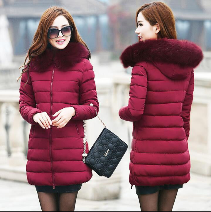 Womens Winter Jackets And Coats Thick Warm Hooded Down Cotton Padded Parkas For Women's Winter Jacket Female Manteau Femme-Dollar Bargains Online Shopping Australia