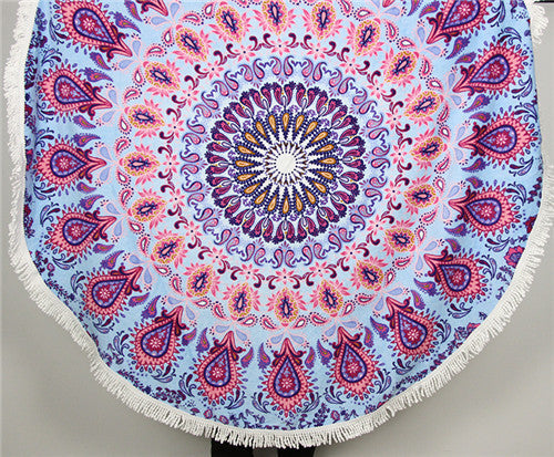 24 styles Arrival 100% Cotton Round Bohemia Printed Tassel Knitted Beach Towel toalla playa serviette de plage towel-Dollar Bargains Online Shopping Australia