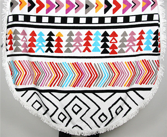 24 styles Arrival 100% Cotton Round Bohemia Printed Tassel Knitted Beach Towel toalla playa serviette de plage towel-Dollar Bargains Online Shopping Australia