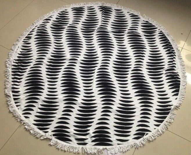 24 styles Arrival 100% Cotton Round Bohemia Printed Tassel Knitted Beach Towel toalla playa serviette de plage towel-Dollar Bargains Online Shopping Australia