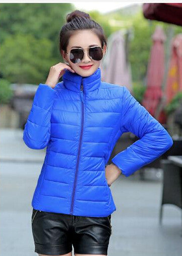 Women Ultra Light Down Jacket Winter Duck Down Jackets Women Slim Thin Long Sleeve Parka Zipper Coats Pockets Solid-Dollar Bargains Online Shopping Australia