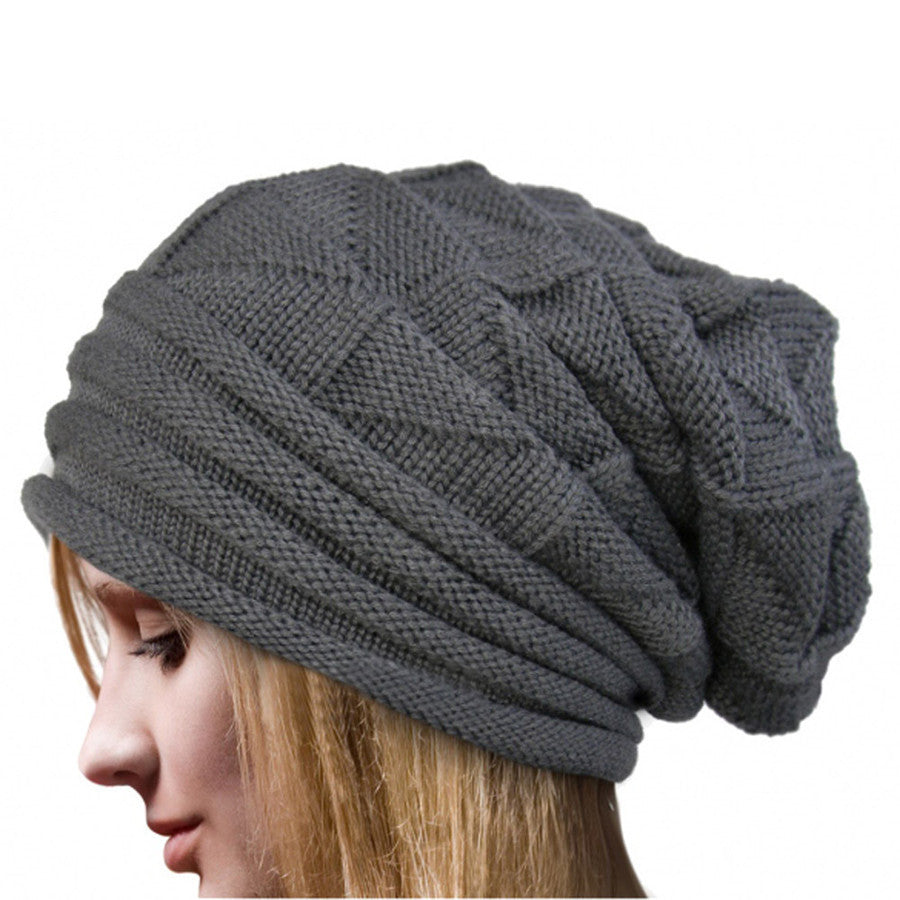 Fashion Bonnet Women Winter Hat Female Winter Beanie Crochet Hat Knit Warm Women Caps-Dollar Bargains Online Shopping Australia