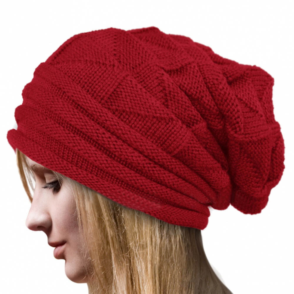 Fashion Bonnet Women Winter Hat Female Winter Beanie Crochet Hat Knit Warm Women Caps-Dollar Bargains Online Shopping Australia