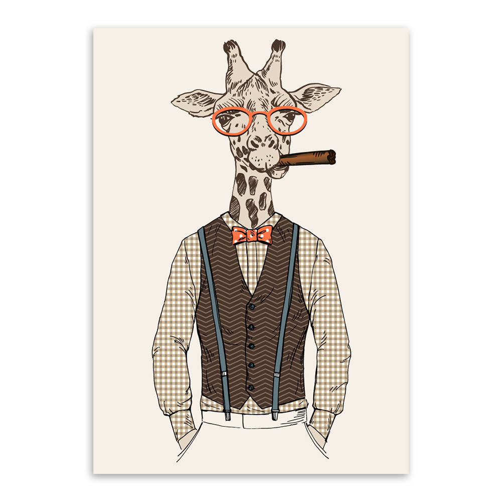 Fashion Animals Giraffe Zebra Horse A4 Vintage Art Prints Poster Hippie Wall Picture Canvas Painting No Framed Office Home Decor-Dollar Bargains Online Shopping Australia