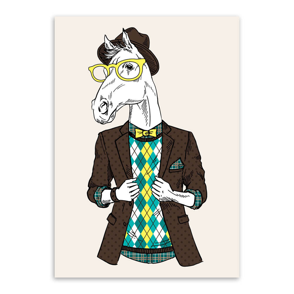 Fashion Animals Giraffe Zebra Horse A4 Vintage Art Prints Poster Hippie Wall Picture Canvas Painting No Framed Office Home Decor-Dollar Bargains Online Shopping Australia