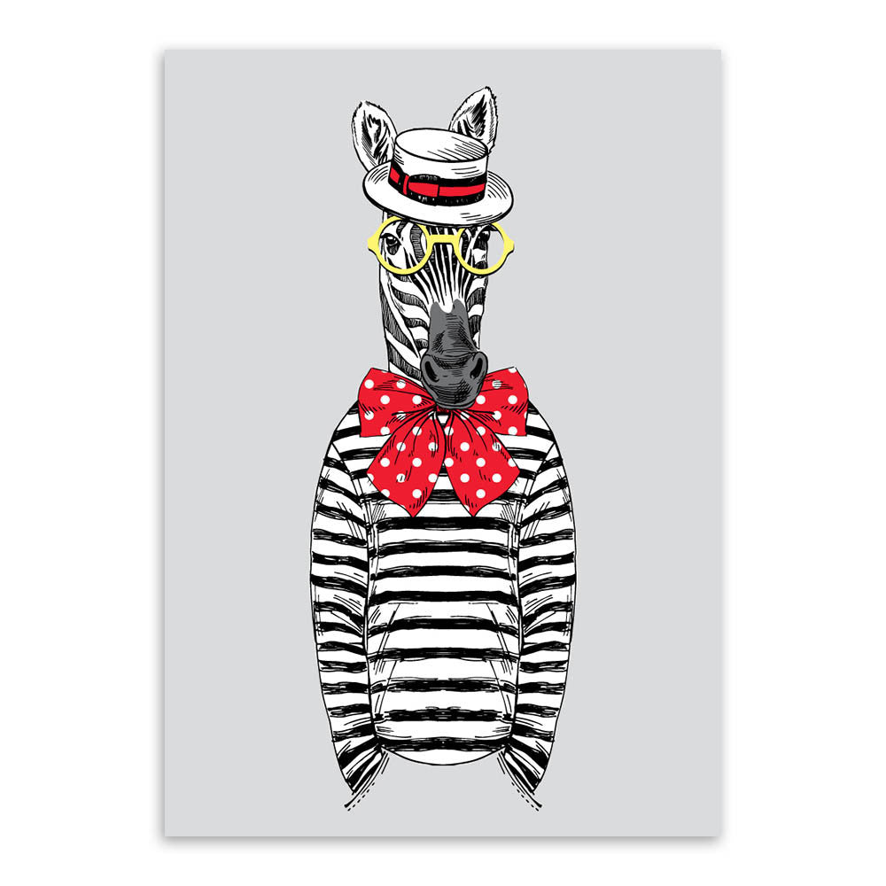 Fashion Animals Giraffe Zebra Horse A4 Vintage Art Prints Poster Hippie Wall Picture Canvas Painting No Framed Office Home Decor-Dollar Bargains Online Shopping Australia