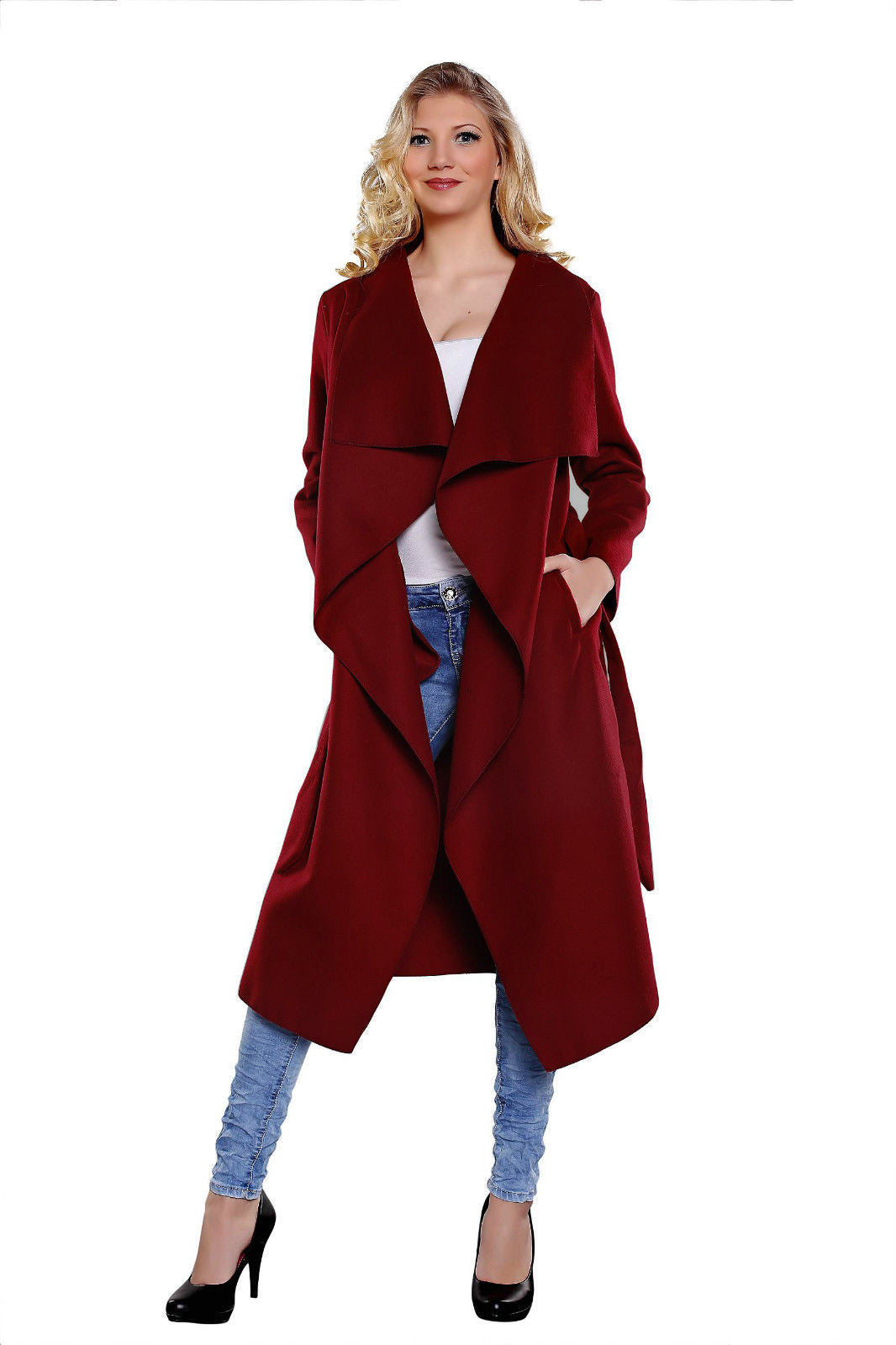 spring fashion Casual women's wool blend Trench Coat long Outerwear loose clothes for lady good-Dollar Bargains Online Shopping Australia