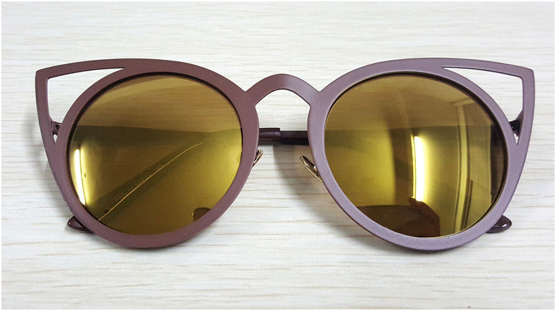 Women sunglasses Vintage cat eye Sun glasses Metal Eyeglasses Frames Mirror shades Sexy Sunnies ss309-Dollar Bargains Online Shopping Australia