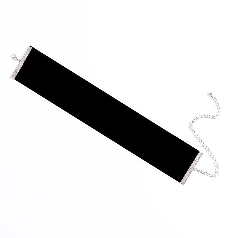 Plain Black Velvet Choker Necklace Gothic Vintage Wide Ribbon Neckless Collar Jewelry For Women #83119-Dollar Bargains Online Shopping Australia