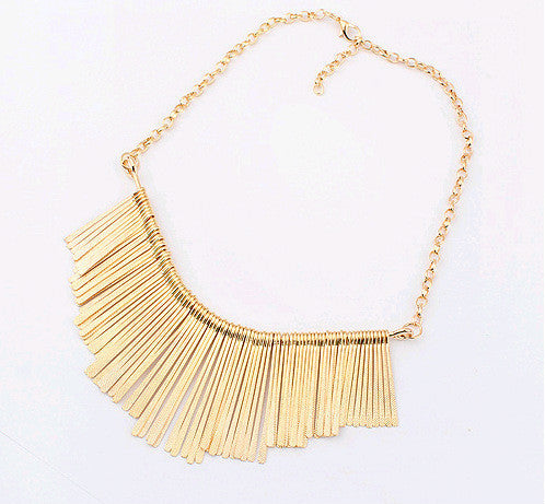 Gold Silver Gray 3 Colors Tassel Necklace Collier Femme High Quality Vintage Jewelry Statement Chokers Necklace & Pendants-Dollar Bargains Online Shopping Australia