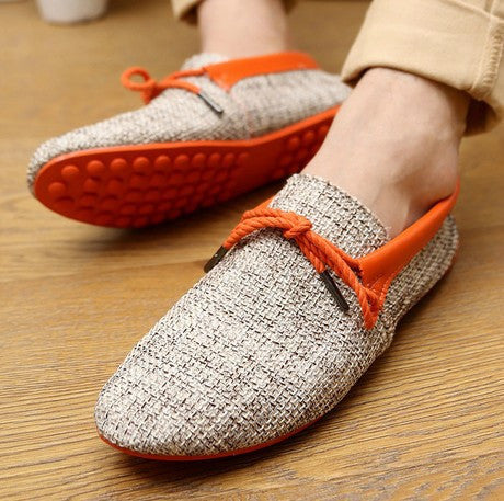 men shoes spring summer breathable fashion weaving Woven men casual flat shoes lace-up loafers comfortable mocassins-Dollar Bargains Online Shopping Australia