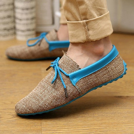 men shoes spring summer breathable fashion weaving Woven men casual flat shoes lace-up loafers comfortable mocassins-Dollar Bargains Online Shopping Australia