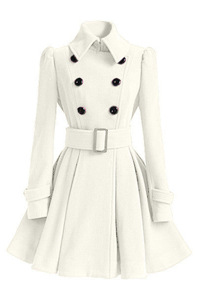 Fashion high Europe Winter Coat Belt Buckle trench Coat Double-breasted coat Long Sleeve Casual Dresses-Dollar Bargains Online Shopping Australia