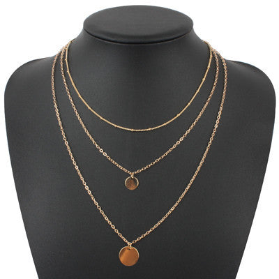 turquoise crystal bead round bar charm gold chain necklace multi layer statement necklaces amp pendants women summer jewelry-Dollar Bargains Online Shopping Australia