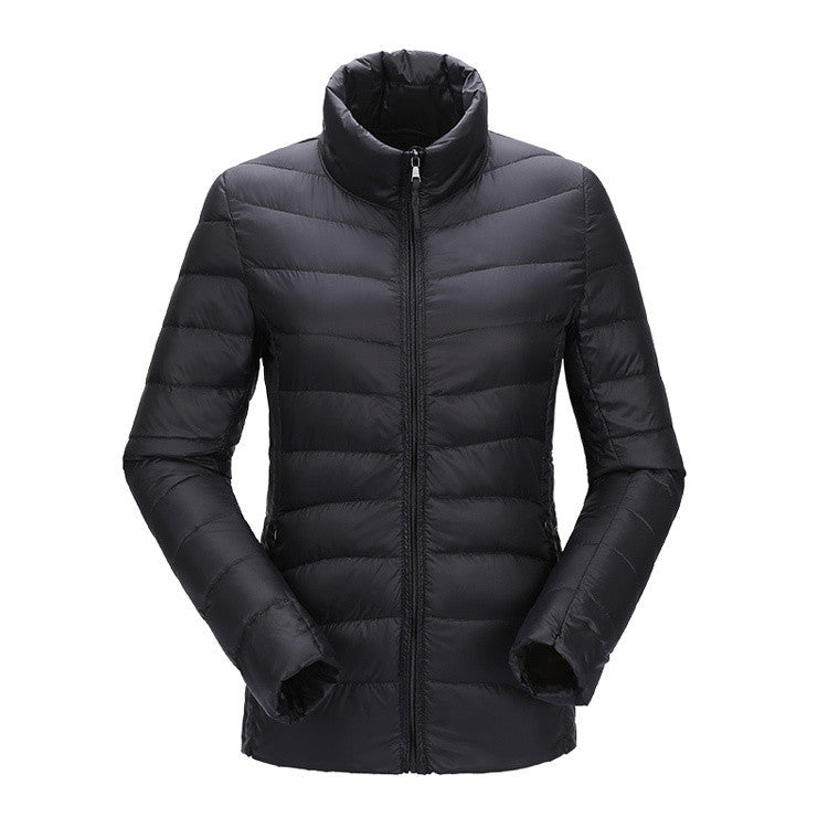 women ultra light down jacket winter duck down jackets women slim thin long sleeve parka zipper coats pockets solid-Dollar Bargains Online Shopping Australia
