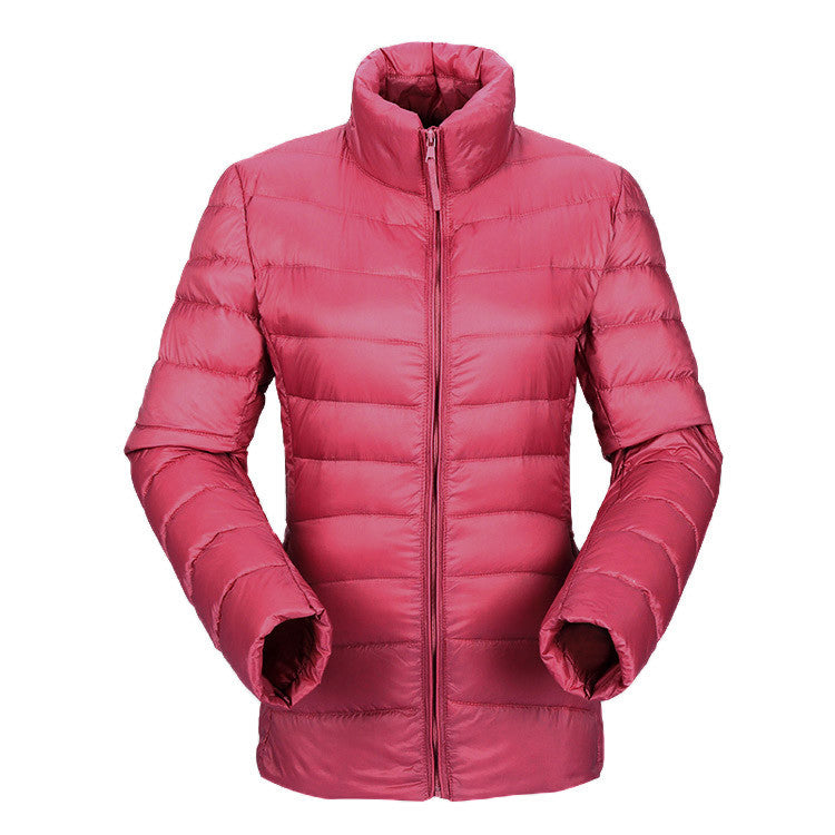 women ultra light down jacket winter duck down jackets women slim thin long sleeve parka zipper coats pockets solid-Dollar Bargains Online Shopping Australia