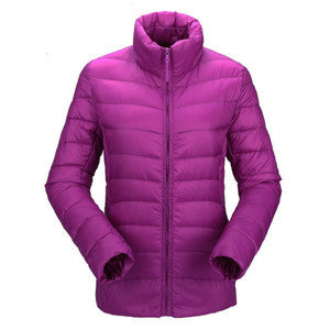 women ultra light down jacket winter duck down jackets women slim thin long sleeve parka zipper coats pockets solid-Dollar Bargains Online Shopping Australia