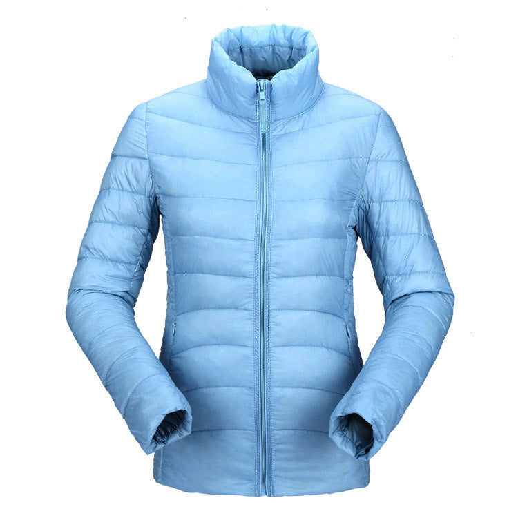 women ultra light down jacket winter duck down jackets women slim thin long sleeve parka zipper coats pockets solid-Dollar Bargains Online Shopping Australia
