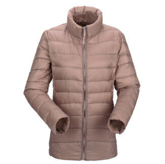 women ultra light down jacket winter duck down jackets women slim thin long sleeve parka zipper coats pockets solid-Dollar Bargains Online Shopping Australia