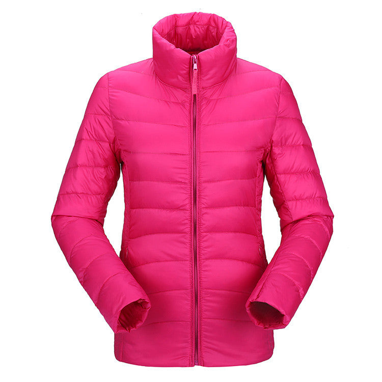women ultra light down jacket winter duck down jackets women slim thin long sleeve parka zipper coats pockets solid-Dollar Bargains Online Shopping Australia