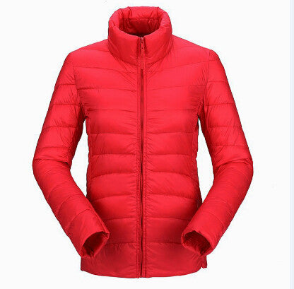 women ultra light down jacket winter duck down jackets women slim thin long sleeve parka zipper coats pockets solid-Dollar Bargains Online Shopping Australia