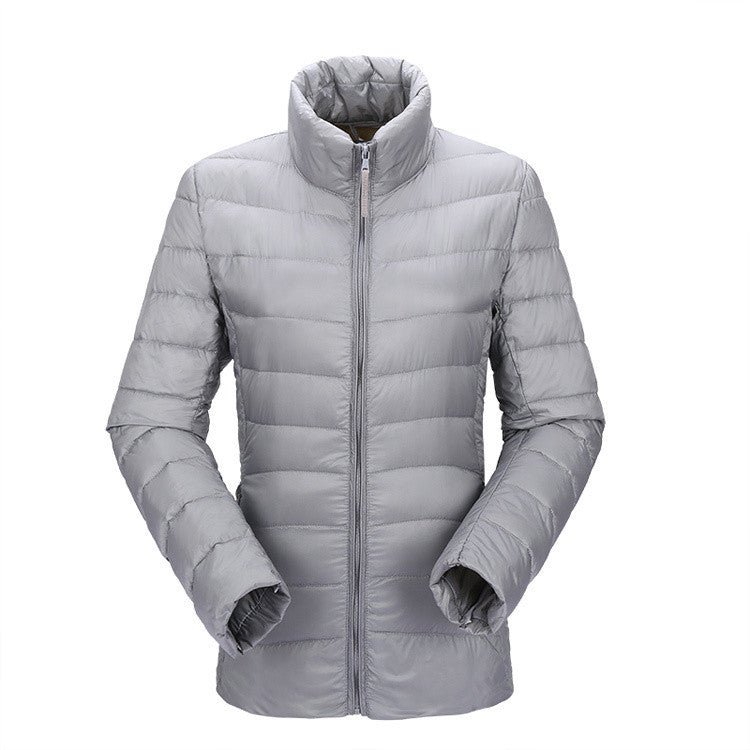 women ultra light down jacket winter duck down jackets women slim thin long sleeve parka zipper coats pockets solid-Dollar Bargains Online Shopping Australia