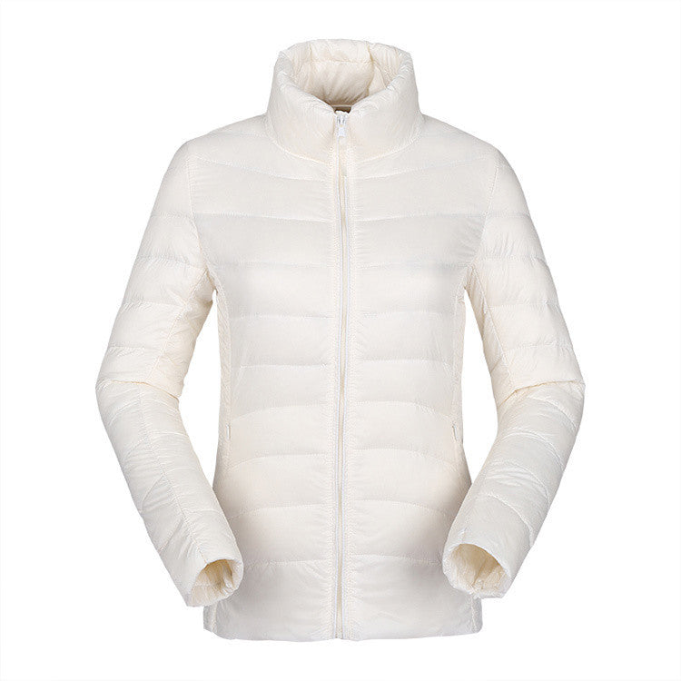 women ultra light down jacket winter duck down jackets women slim thin long sleeve parka zipper coats pockets solid-Dollar Bargains Online Shopping Australia