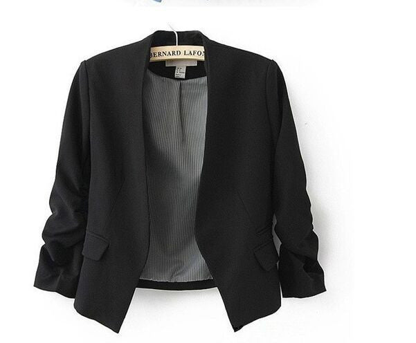 Fashion Basic Jacket Blazer Women Suit Cardigan Puff Sleeve Ladies Autumn Plus Size Brand Coats Casual blaser blazer female-Dollar Bargains Online Shopping Australia