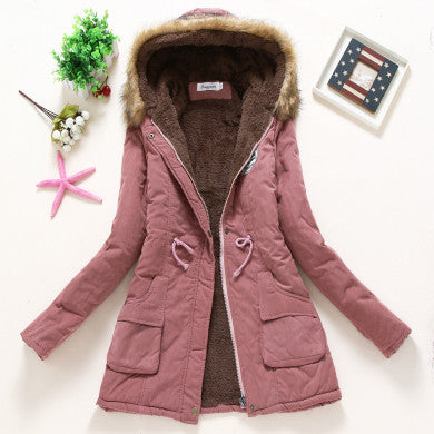 Winter Coat Women Parka Casual Outwear Military Hooded Thickening Cotton Coat Winter Jacket Fur Coats Women Clothes D21-Dollar Bargains Online Shopping Australia