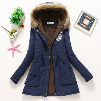 Winter Coat Women Parka Casual Outwear Military Hooded Thickening Cotton Coat Winter Jacket Fur Coats Women Clothes D21-Dollar Bargains Online Shopping Australia