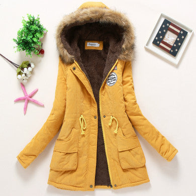 Winter Coat Women Parka Casual Outwear Military Hooded Thickening Cotton Coat Winter Jacket Fur Coats Women Clothes D21-Dollar Bargains Online Shopping Australia