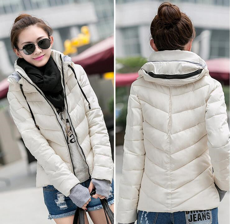 Wadded Winter Jacket Women Cotton Short Jacket Fashion Girls Padded Slim Plus Size Parkas Stand collar Coat DT1-Dollar Bargains Online Shopping Australia