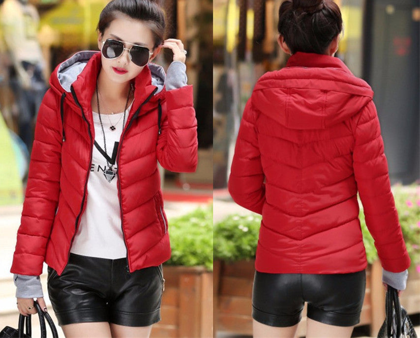 Wadded Winter Jacket Women Cotton Short Jacket Fashion Girls Padded Slim Plus Size Parkas Stand collar Coat DT1-Dollar Bargains Online Shopping Australia