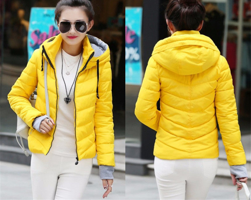 Wadded Winter Jacket Women Cotton Short Jacket Fashion Girls Padded Slim Plus Size Parkas Stand collar Coat DT1-Dollar Bargains Online Shopping Australia