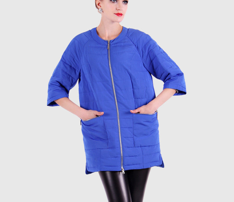 Round Collar Women's Winter Jacket And Ultra Light Coat Female With Zippers And Pockets Multiple Colour 12-278-Dollar Bargains Online Shopping Australia