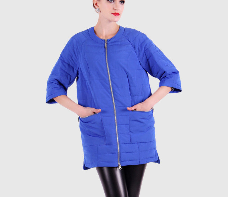 Round Collar Women's Winter Jacket And Ultra Light Coat Female With Zippers And Pockets Multiple Colour 12-278-Dollar Bargains Online Shopping Australia