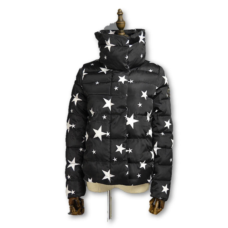 High Quality Womens Winter Jackets And Coats Slim Women Stand Collar Thicken fluffy plaid Warm Down Jacket-Dollar Bargains Online Shopping Australia
