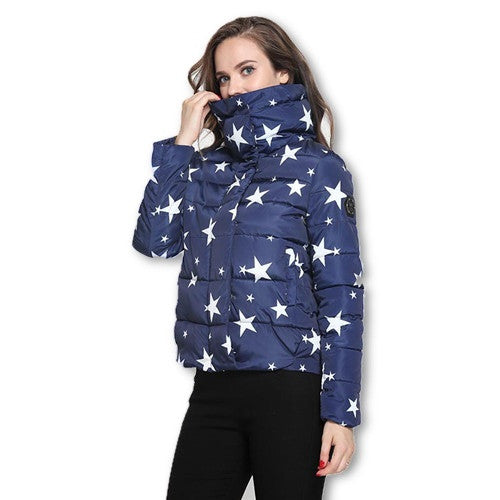 High Quality Womens Winter Jackets And Coats Slim Women Stand Collar Thicken fluffy plaid Warm Down Jacket-Dollar Bargains Online Shopping Australia