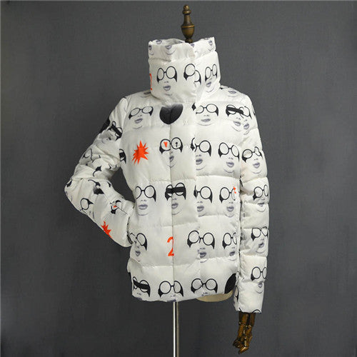 High Quality Womens Winter Jackets And Coats Slim Women Stand Collar Thicken fluffy plaid Warm Down Jacket-Dollar Bargains Online Shopping Australia