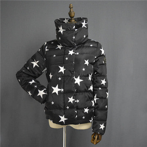 High Quality Womens Winter Jackets And Coats Slim Women Stand Collar Thicken fluffy plaid Warm Down Jacket-Dollar Bargains Online Shopping Australia