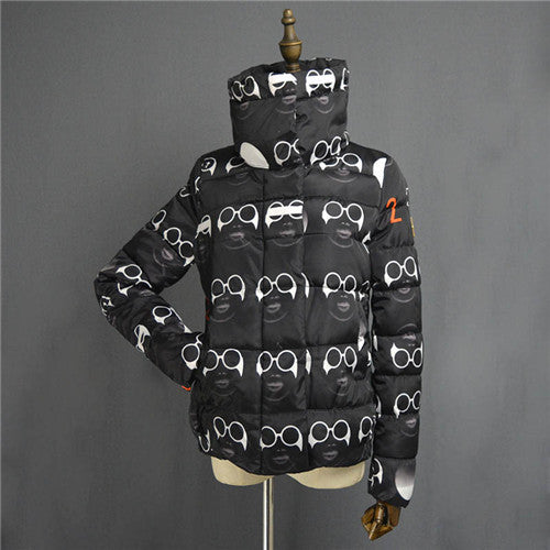 High Quality Womens Winter Jackets And Coats Slim Women Stand Collar Thicken fluffy plaid Warm Down Jacket-Dollar Bargains Online Shopping Australia