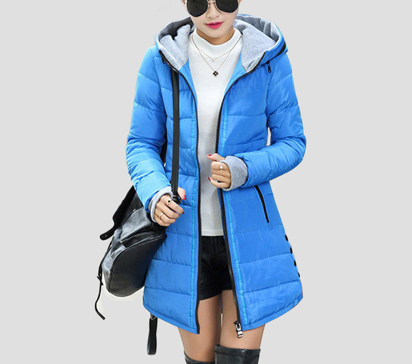 Warm Winter Jackets Women Fashion Down Cotton Parkas Casual Hooded Long Coat Thickening Plus Size Parka Zipper Cotton Slim-Dollar Bargains Online Shopping Australia