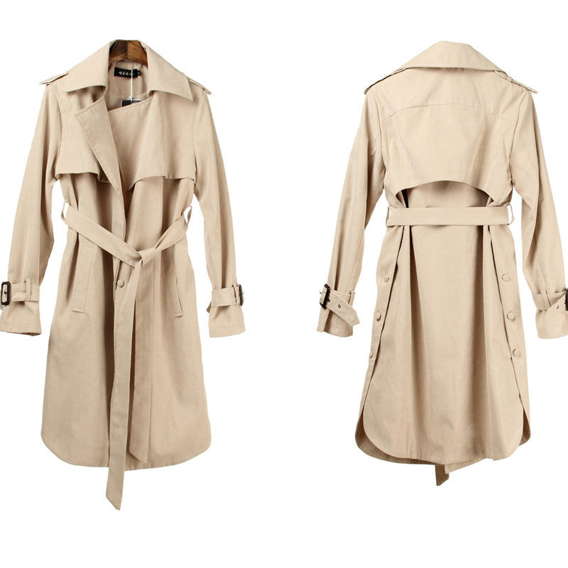 Fashion Long Trench Coat For Women Autumn Spring Trench Coats Outerwear Loose Coat Gabardina Mujer Trench HO851770-Dollar Bargains Online Shopping Australia