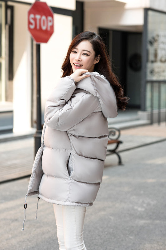 winter women loose fit coat fashion cute parkas hooded jacket overcoat medium casual plus size duck down overcoat snowear-Dollar Bargains Online Shopping Australia