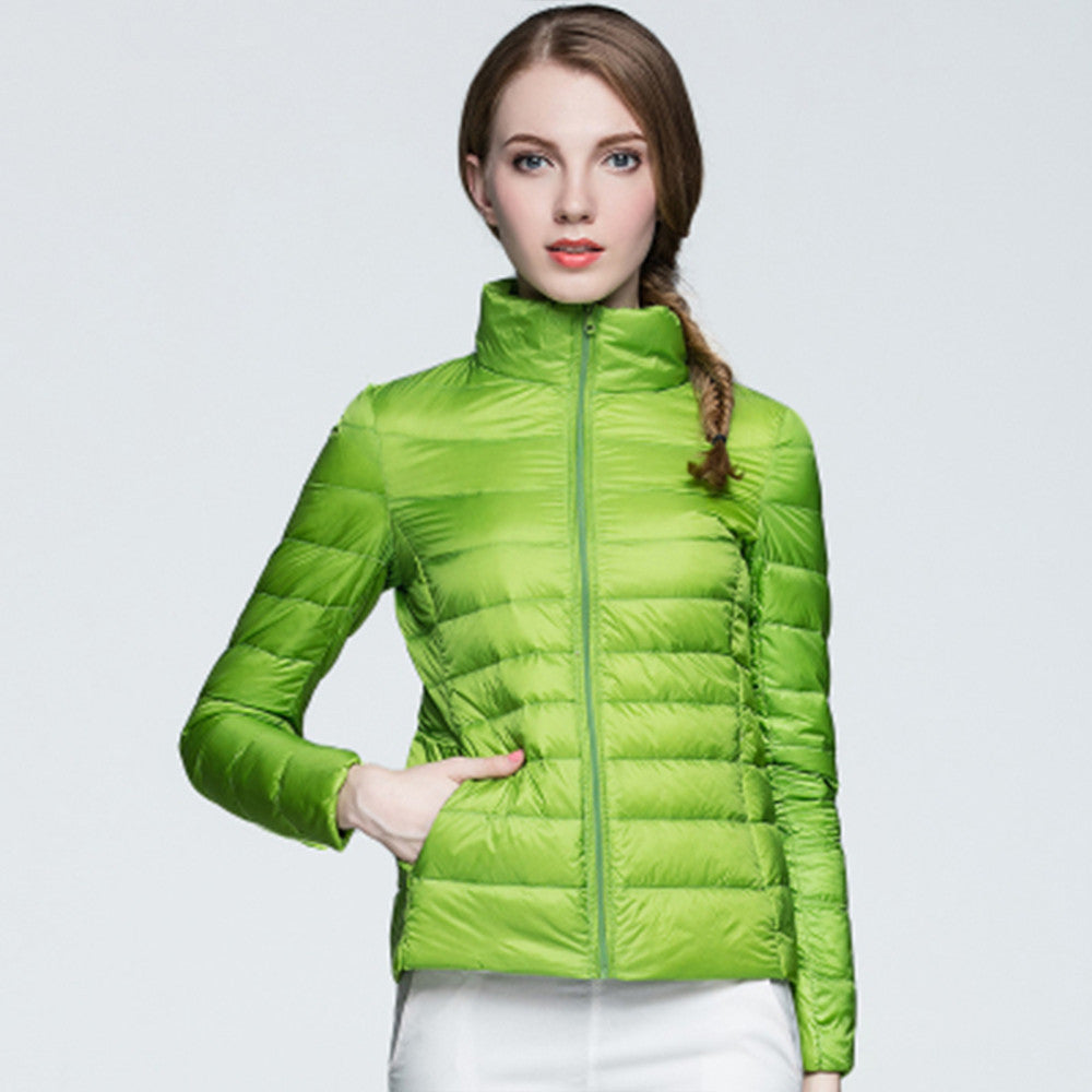 Women Ultra Light Down Jacket Winter Duck Down Jackets Women Slim Long Sleeve Parka Zipper Coats Pockets Solid-Dollar Bargains Online Shopping Australia