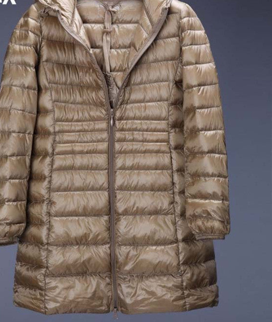 Winter Women Long Down Jackets Fashion Ultra Light White Duck Down Coat Hooded Down Parkas For Women XXXL Plus Size-Dollar Bargains Online Shopping Australia