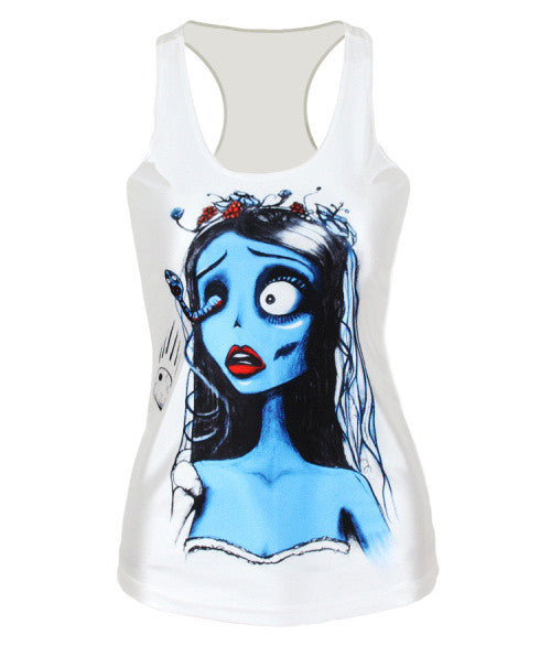 V9 women Floral sugar skull tank tops adventure time camisole t shirt-Dollar Bargains Online Shopping Australia