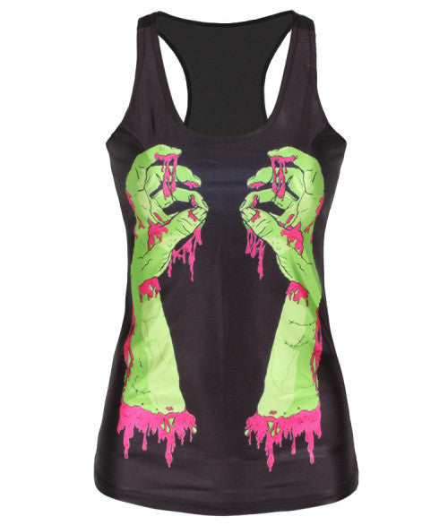 V9 women Floral sugar skull tank tops adventure time camisole t shirt-Dollar Bargains Online Shopping Australia