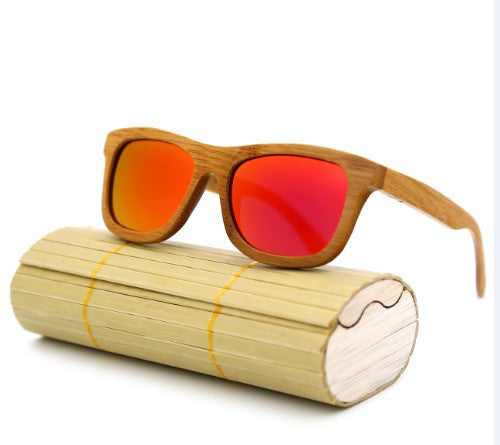 fashion Products Men Women Glass Bamboo Sunglasses au Retro Vintage Wood Lens Wooden Frame Handmade-Dollar Bargains Online Shopping Australia